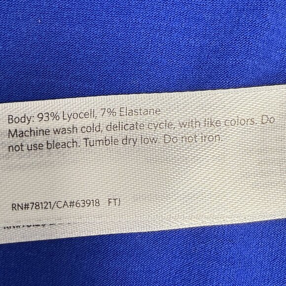 Women's EILEEN FISHER Blue Long Sleeve Lyocell Tunic Top Shirt- Size PL - Picture 7 of 7